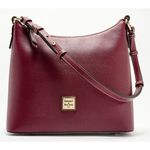 Dooney & Bourke Handbags Saffiano Leather Hobo Bags Amber Brown - Picture 15 of 15